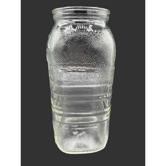 Vintage Hazel Atlas Juice / Milk Jug Vase Square Pressed Glass - Picture 3 of 12